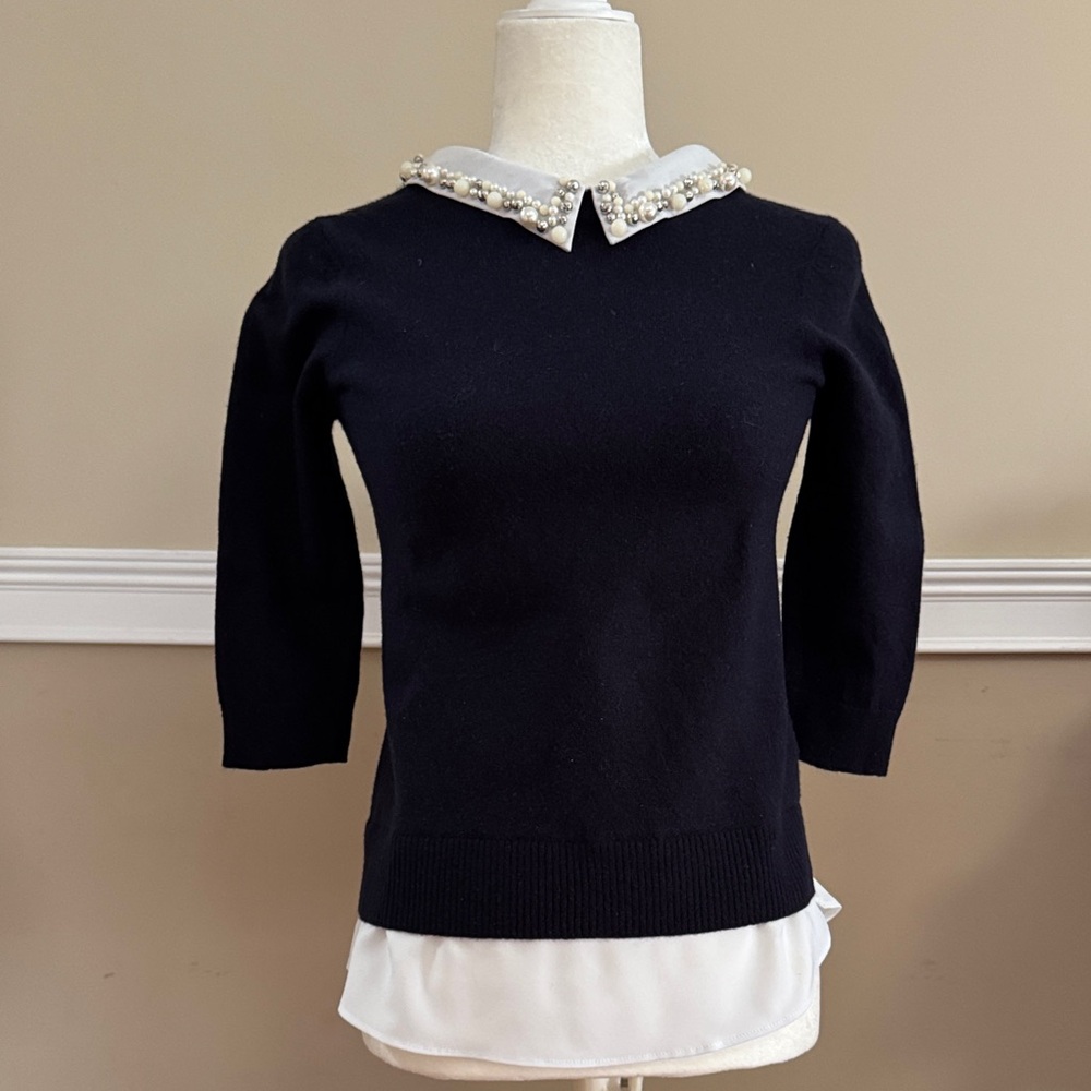 Ted Baker Embellished Navy Blue Sweater